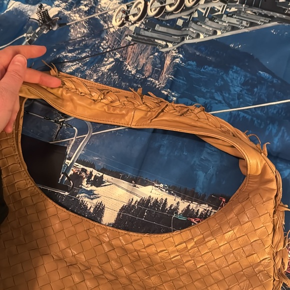 Bottega Veneta Large Travel Bag Intrecciato Leather Hobo Carmel Beige - Picture 16 of 16